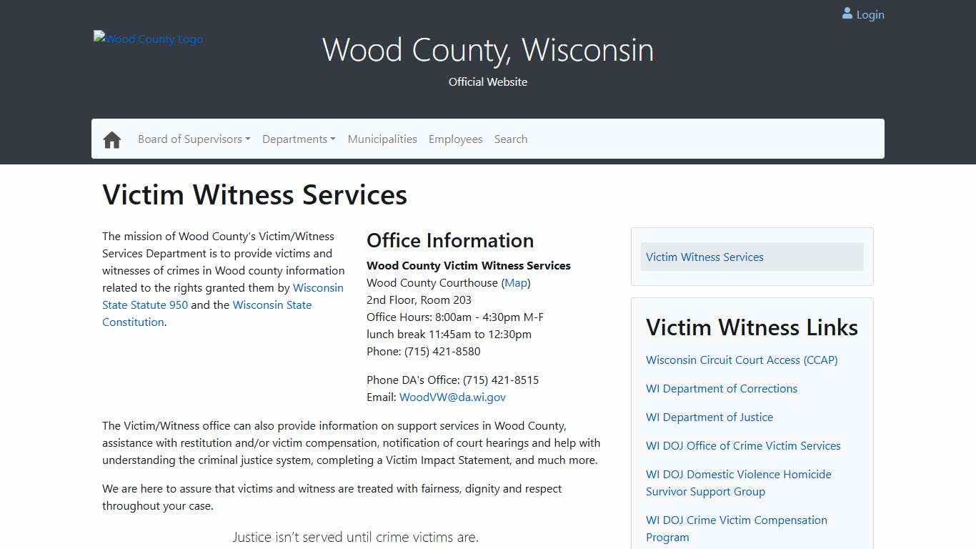 Victim Witness Services - Wood County Wisconsin